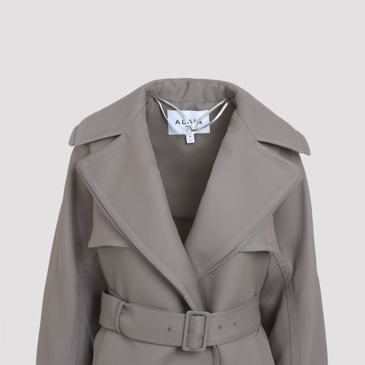 コート ALAIA SS25 TRENCH COAT DOUBLE DIAGONALE (AA9M03606T678 755) Alaïa Alaïa Coat | baltini | REVERSIBLE