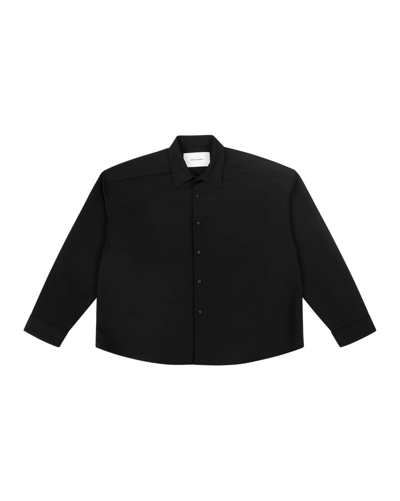 entire studios MILLER SHIRT BLACK WOOL outlook