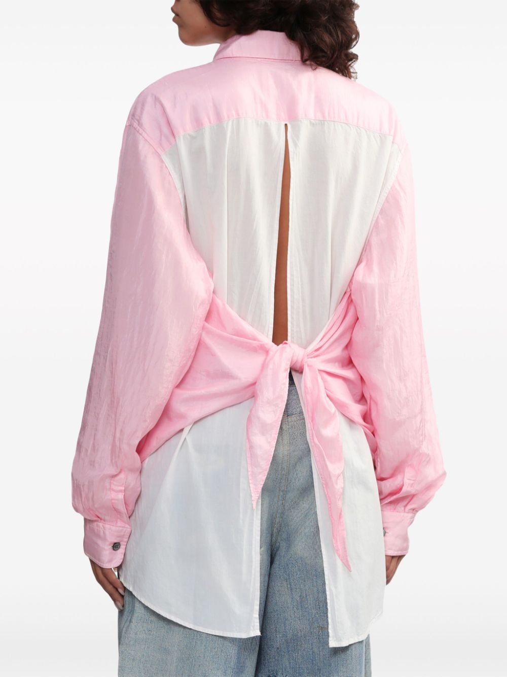 Apron cotton-silk shirt - 4