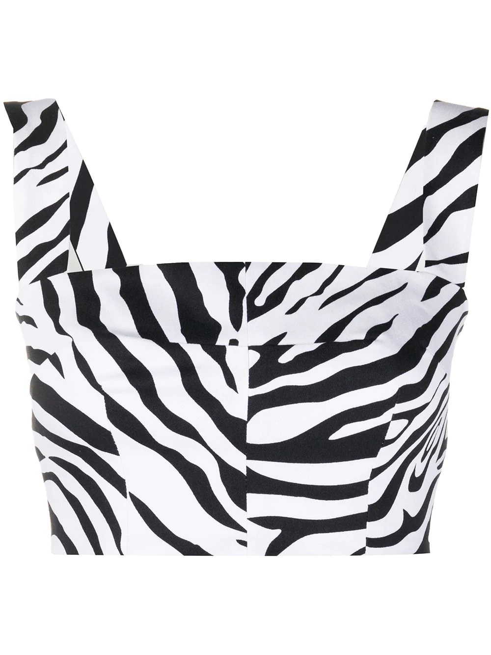 zebra print bustier top - 1