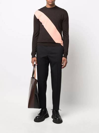 Jil Sander two-tone knitted jumper outlook