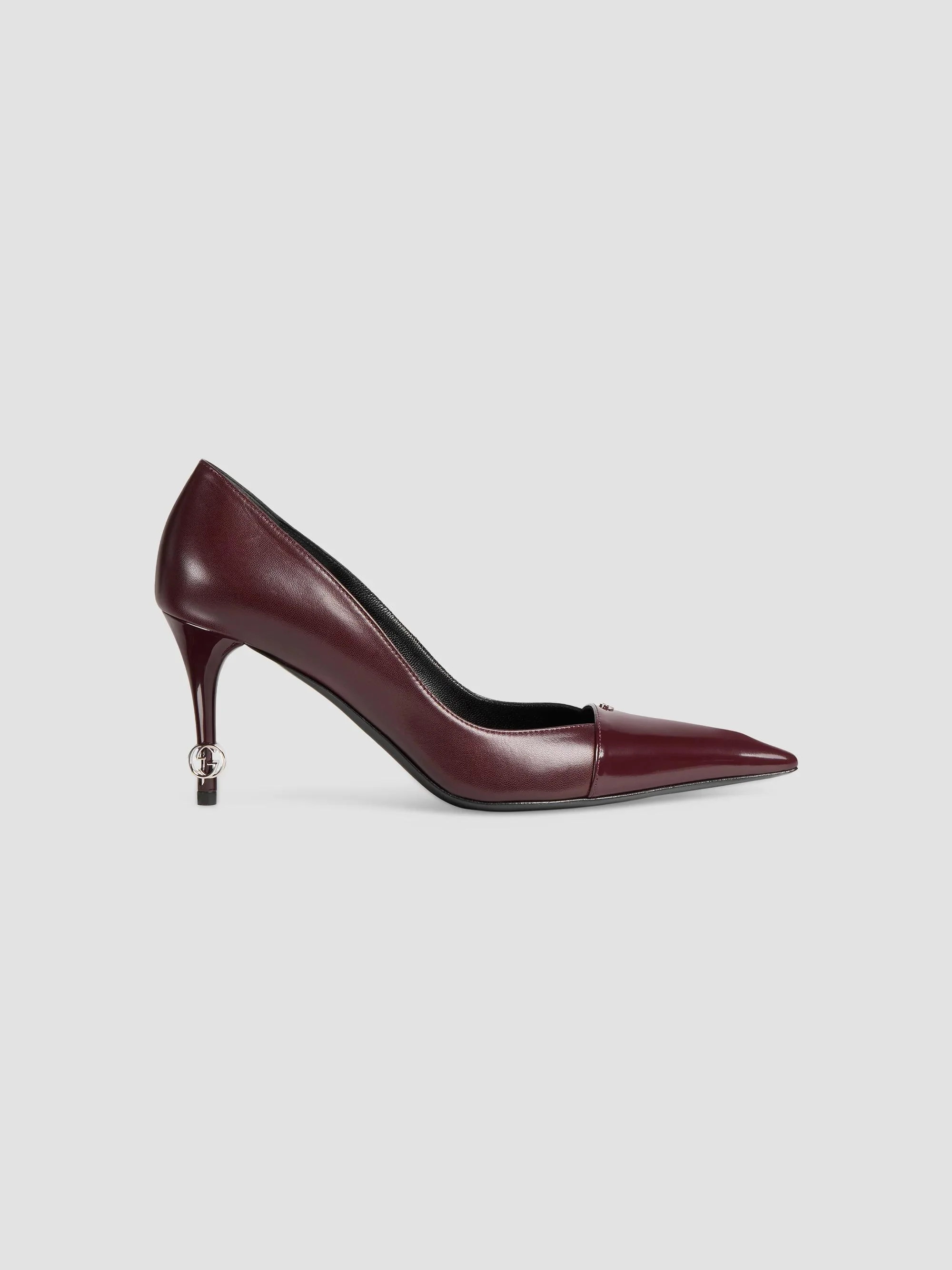 Women's Brooks 80MM Leather Stiletto Pumps - Dark Red - 1