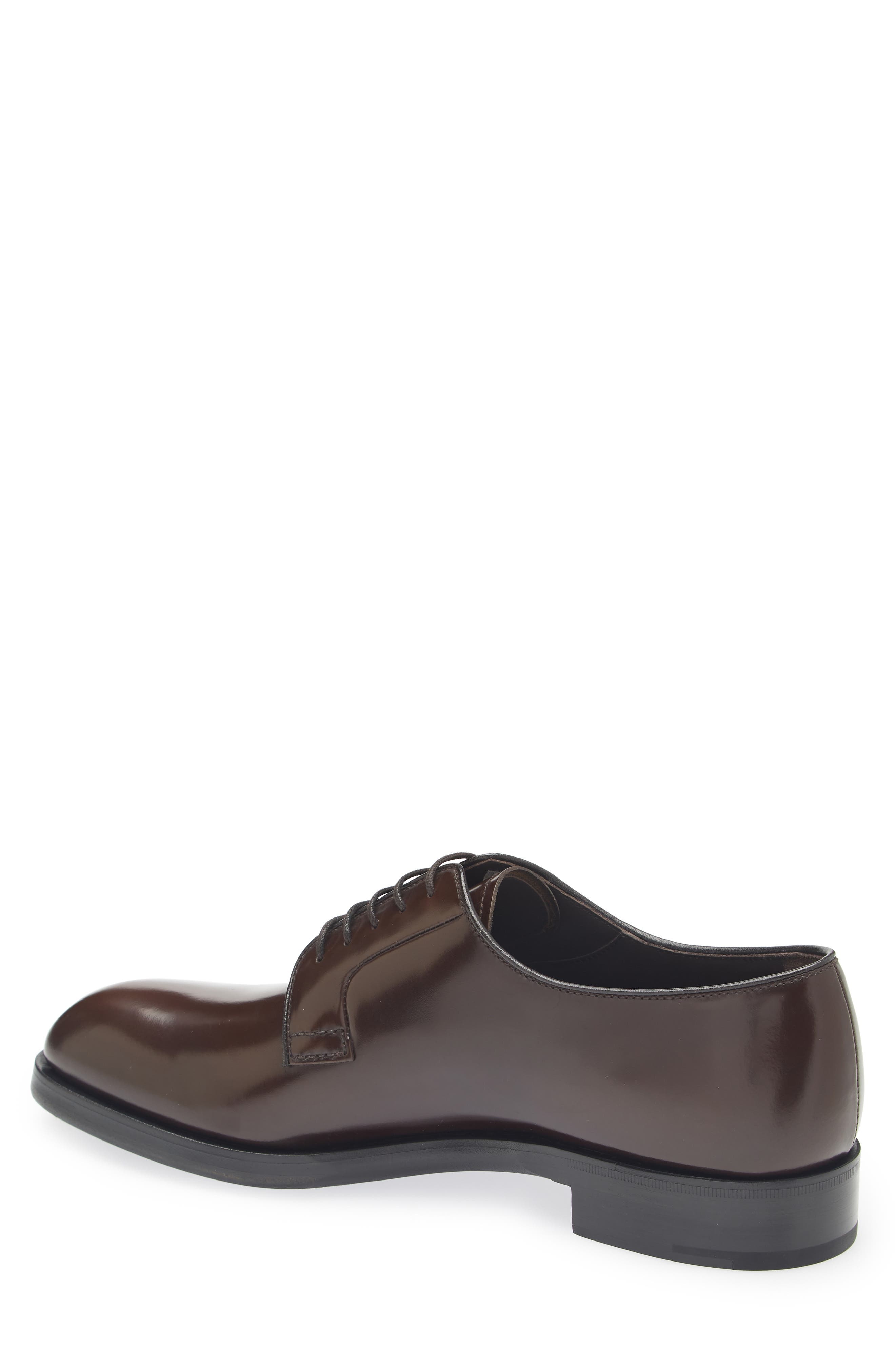 Prada Formale Spazzolato Plain Toe Derby in Bruciato at Nordstrom - 2