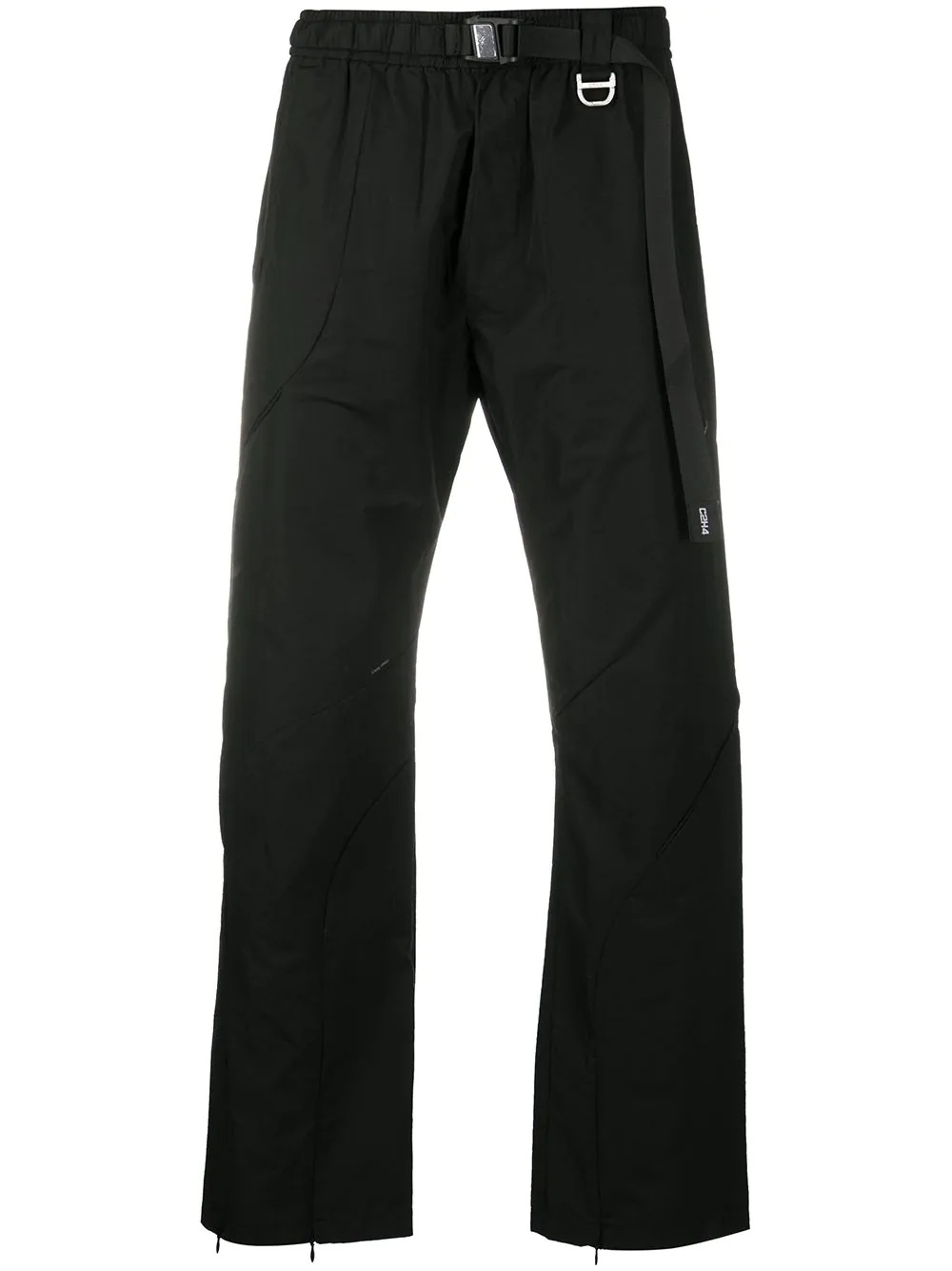 belted straight-leg trousers - 1