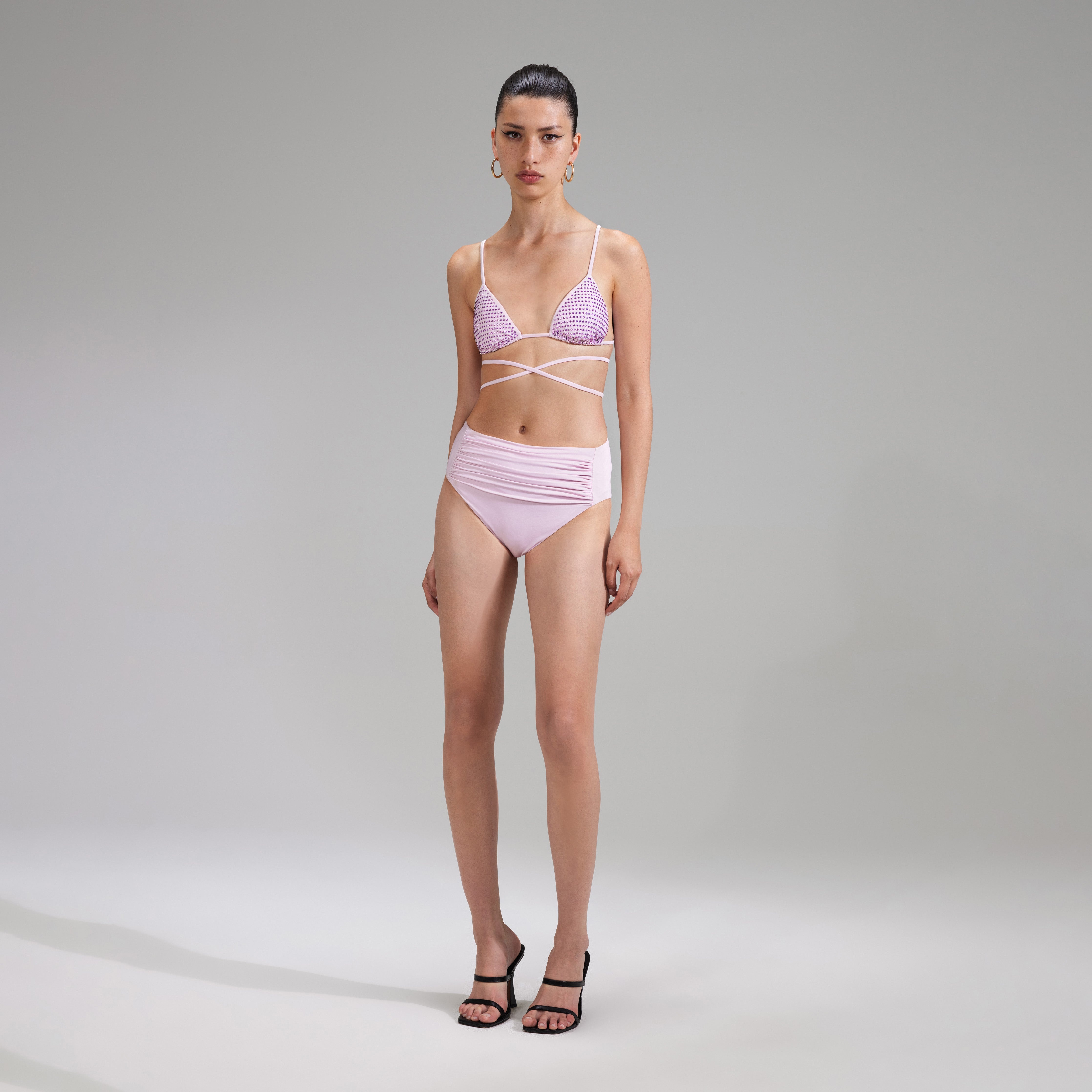 Lilac High Waisted Bikini Brief - 2