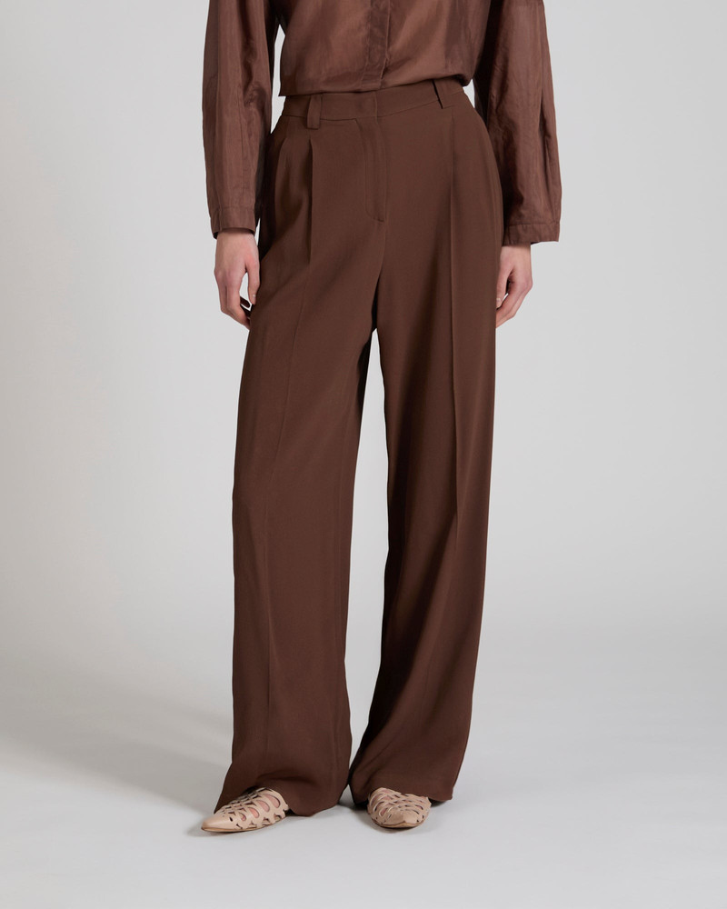 SLOWEAR Wide fit trousers in silk-blend crêpe de chine outlook