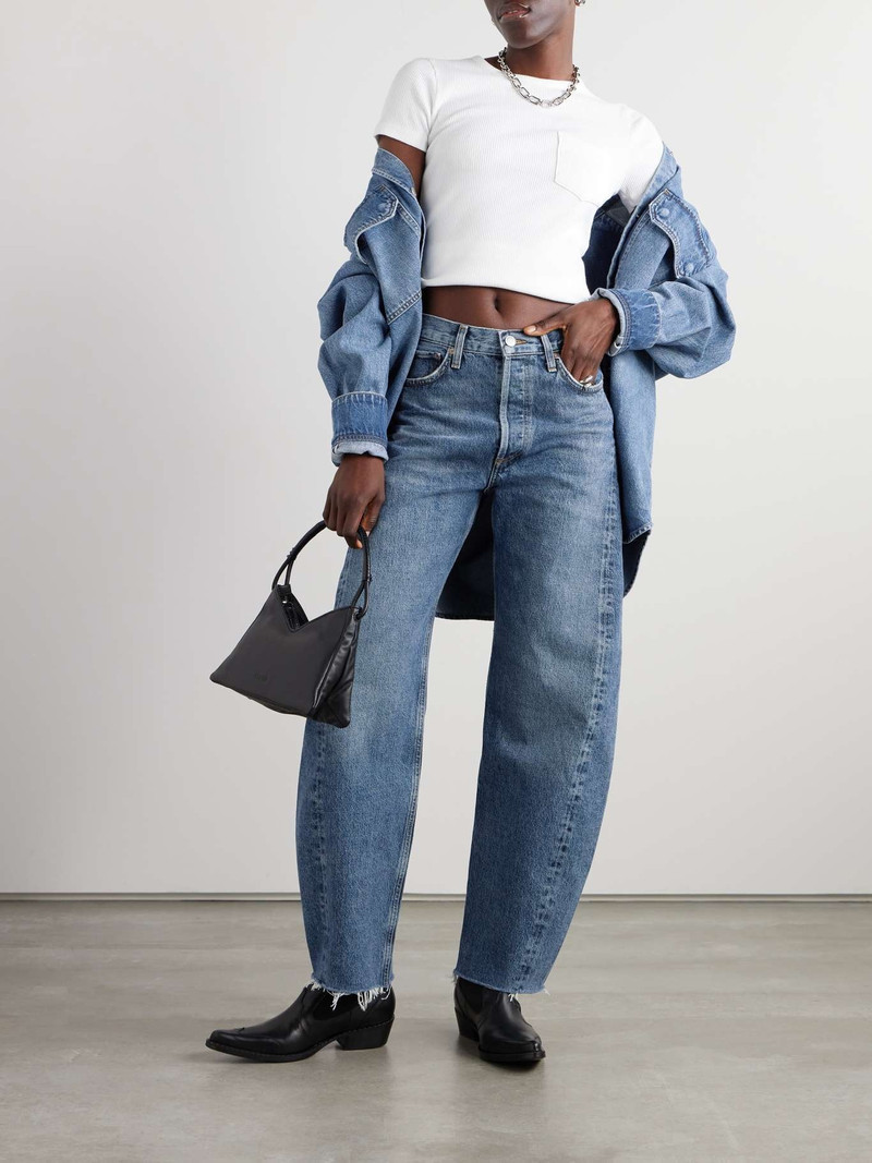 AGOLDE + NET SUSTAIN Luna cropped high-rise tapered organic jeans outlook