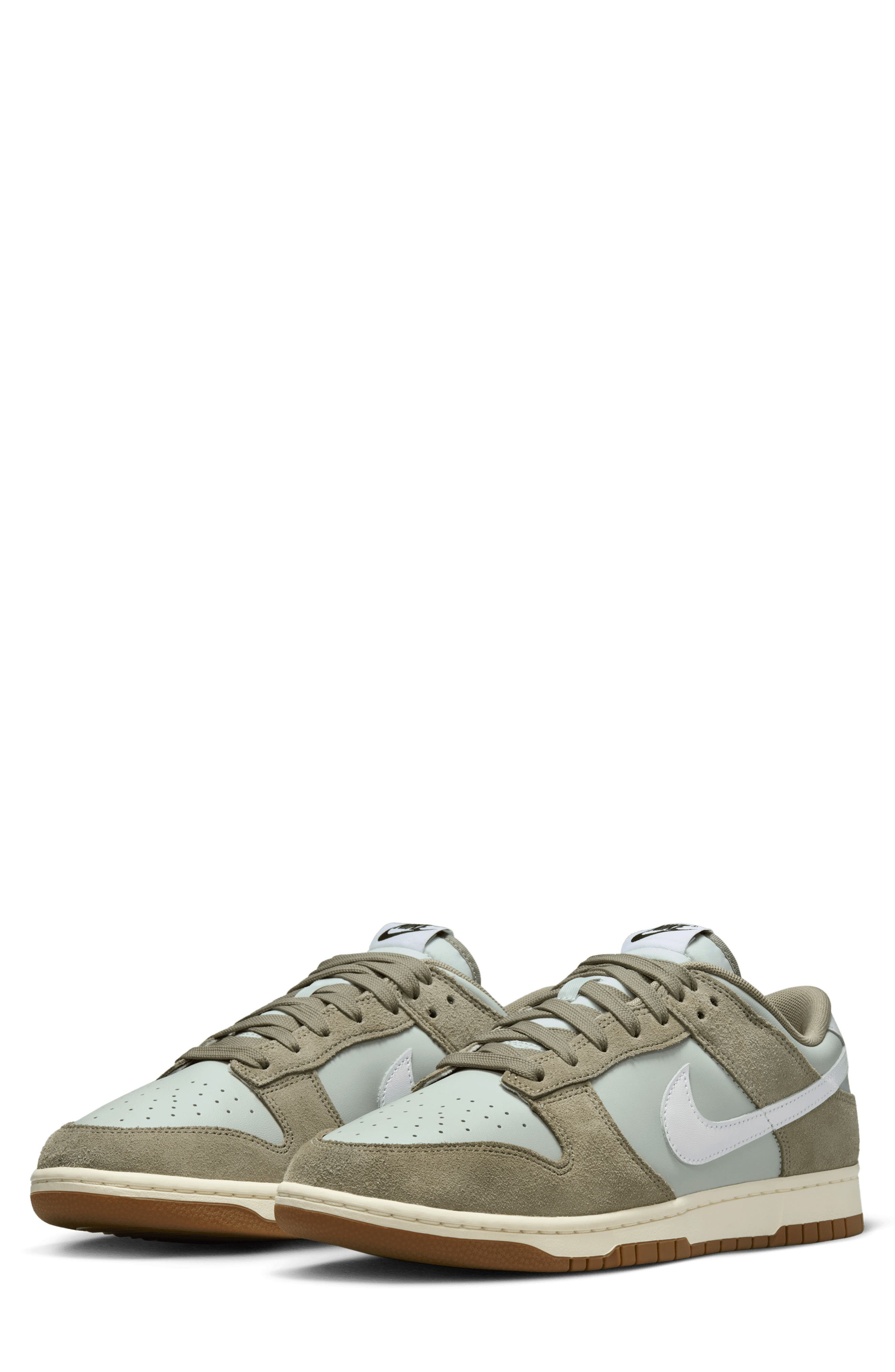 Nike Dunk Low SE Basketball Sneaker in Light Silver/Light Army at Nordstrom - 1