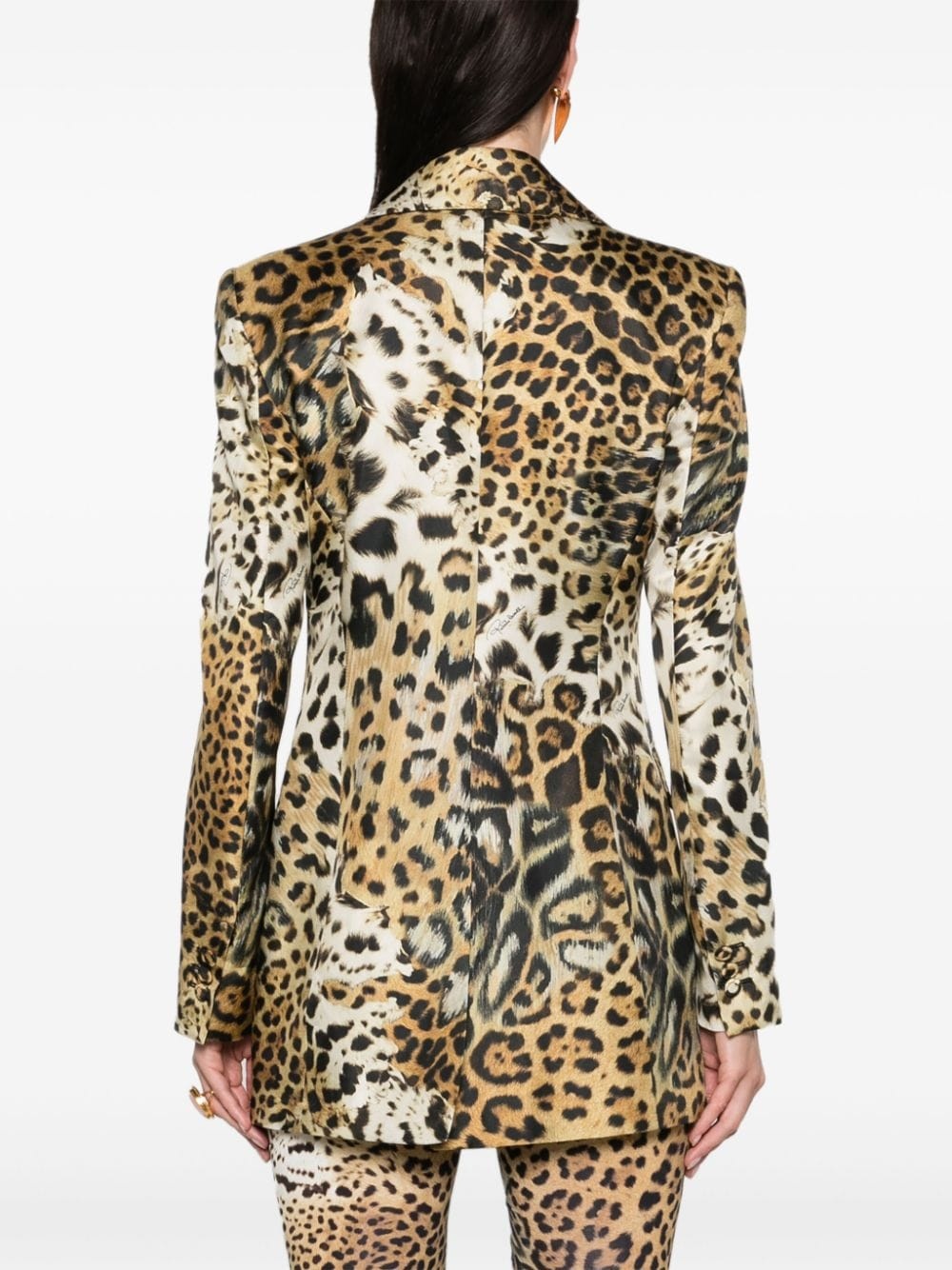 Jaguar Skin-print silk blazer - 4