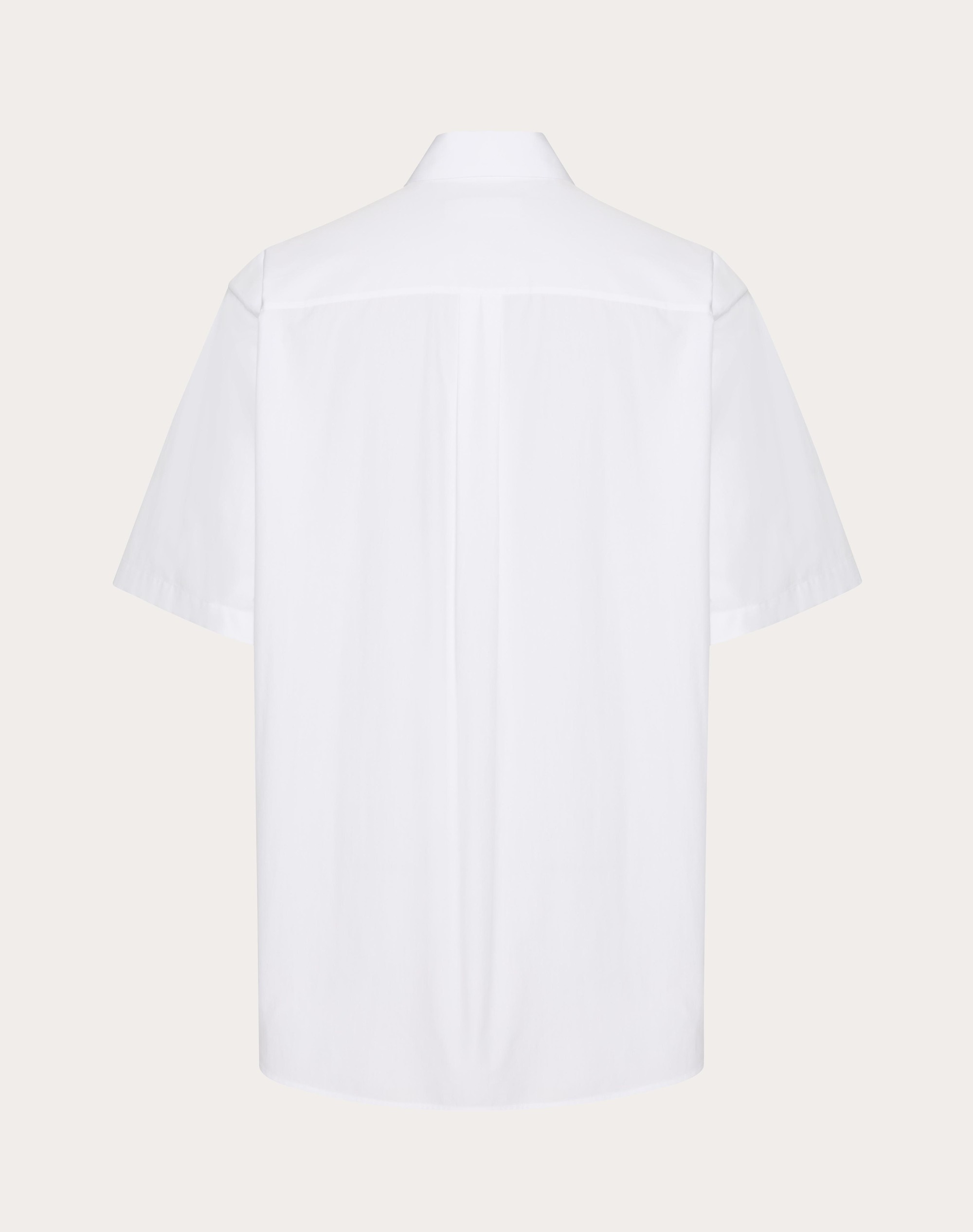 COTTON POPLIN BOWLING SHIRT WITH HIGH RELIEF EMBROIDERY - 2