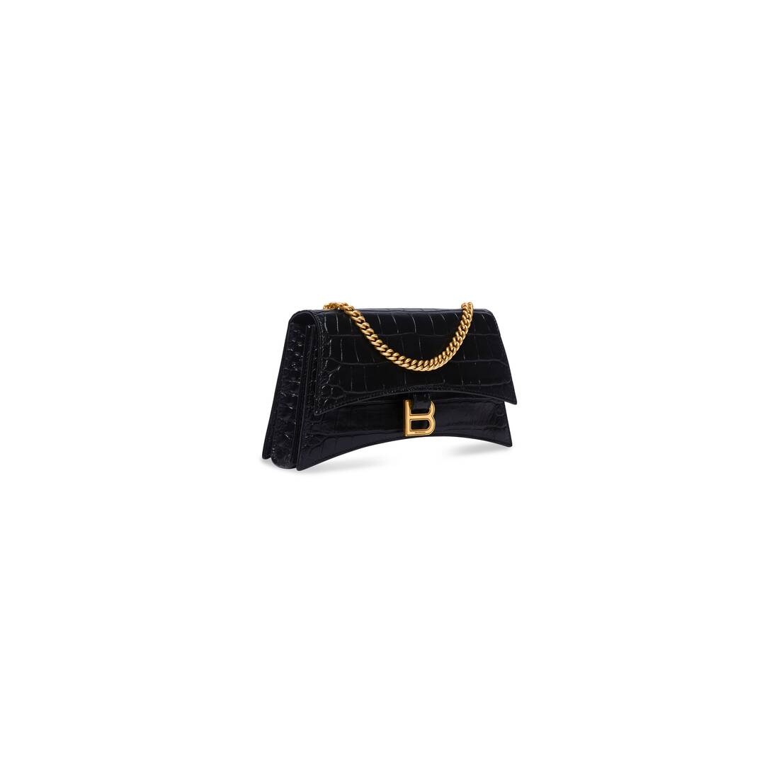 BALENCIAGA Women's Crush Xs Chain Bag Crocodile Embossed in