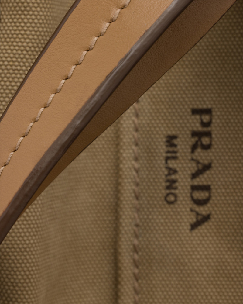 Prada Route canvas and leather tote bag 6