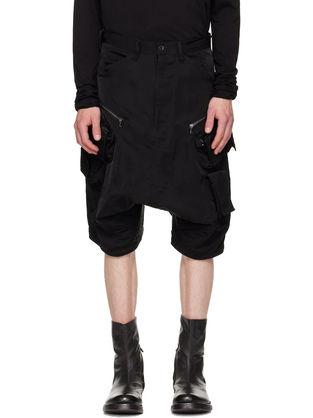 Black Tactical Kite Shorts - 1