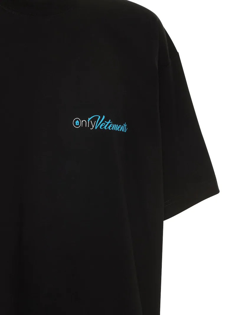 Only Vetements print cotton t-shirt 6
