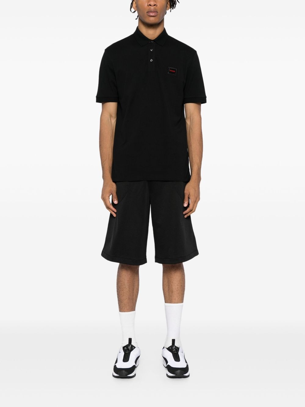 logo-appliqué polo shirt - 2