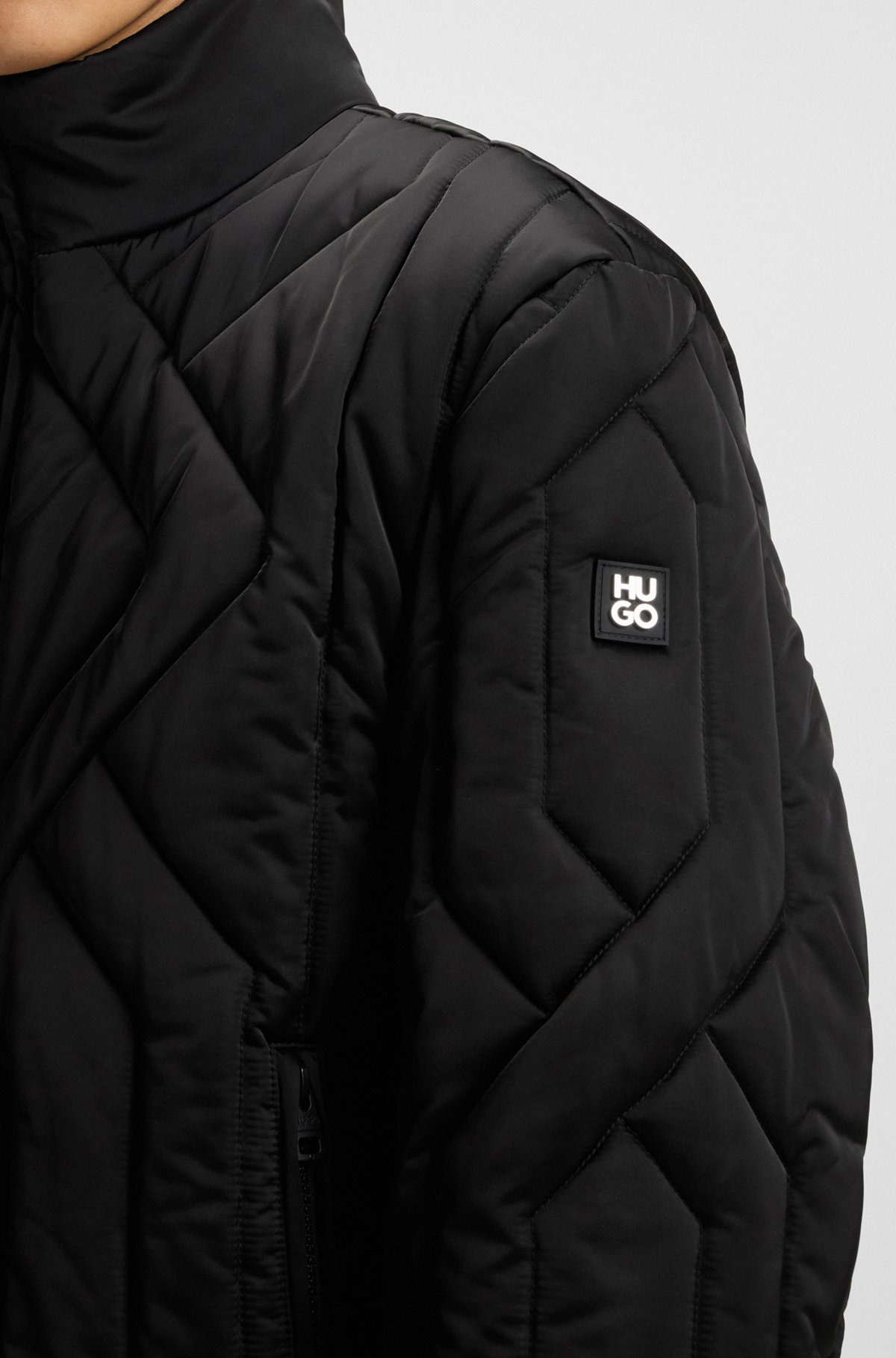 WATER-REPELLENT JACKET IN QUILTED SATIN - 6