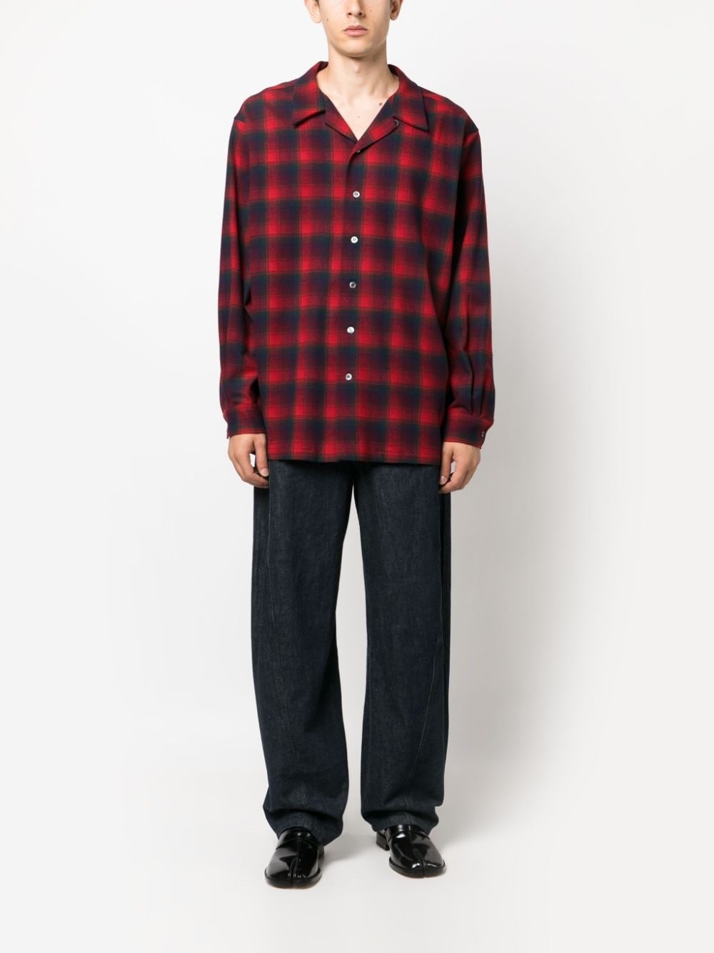 checked long-sleeve shirt - 2