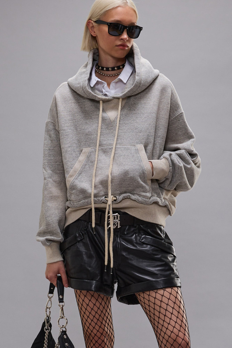 R13 CINCHED HEM POPOVER HOODIE outlook