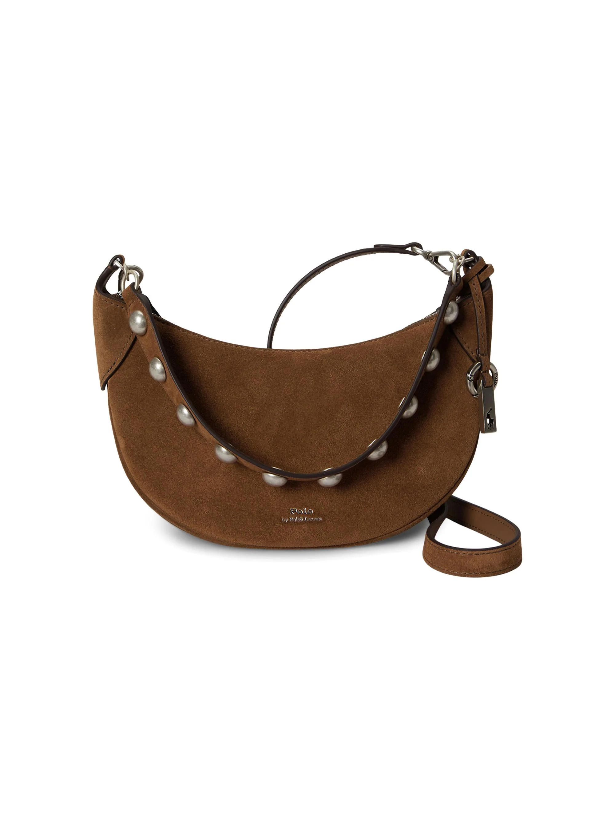 Women's Studded Suede Convertible Crossbody Bag - Cinnamon - 1