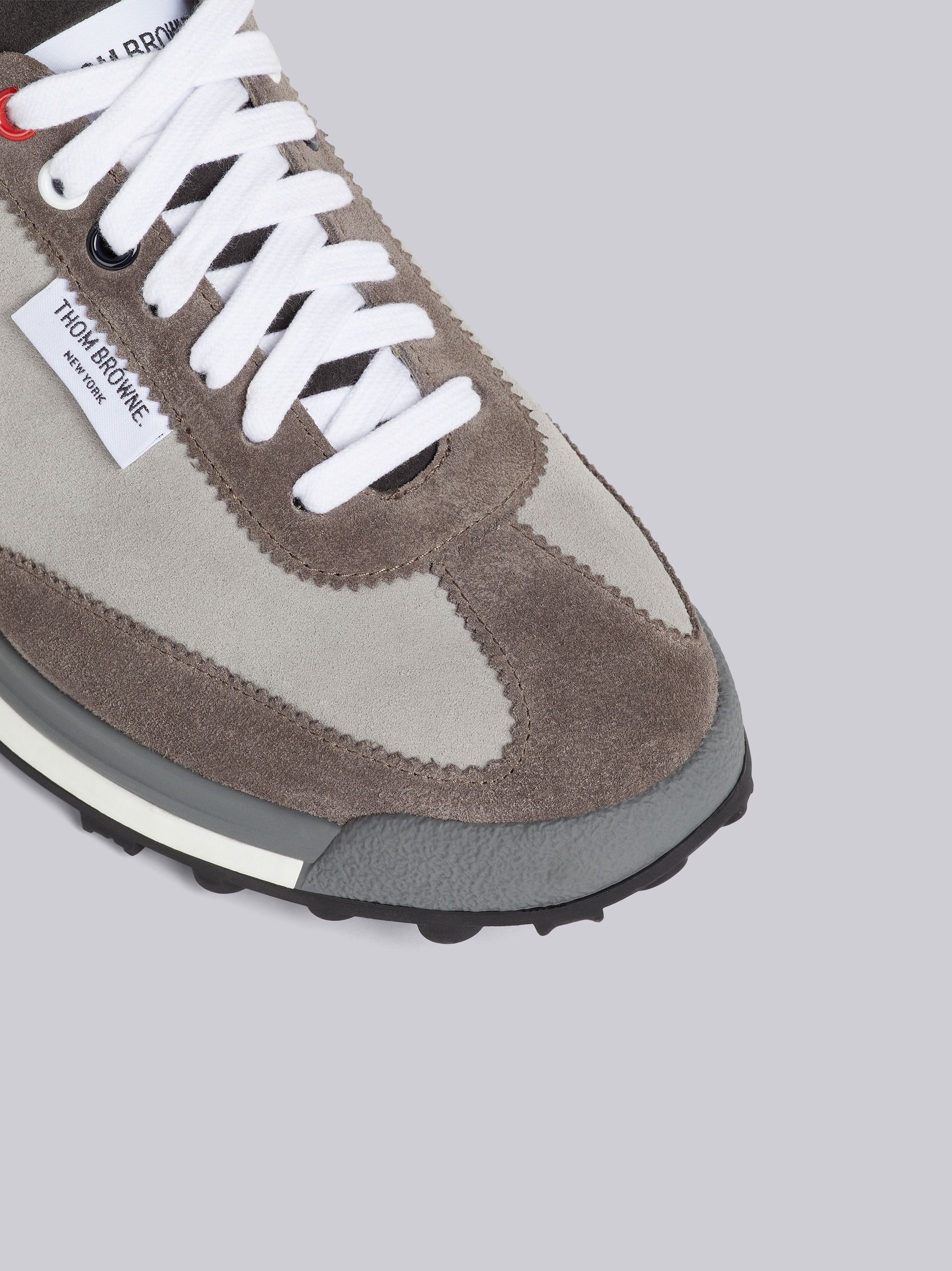 Medium Grey Kid Suede Tech Runner - 2