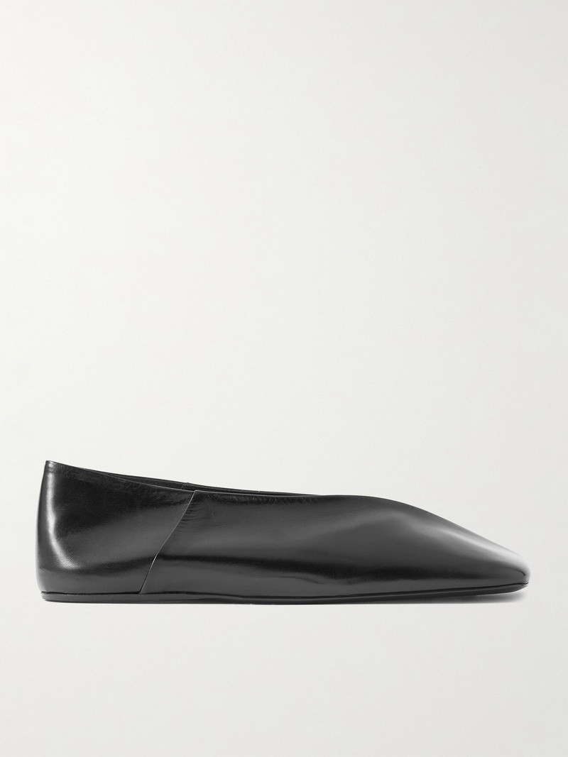 Asymmetric Leather Ballet Flats 5