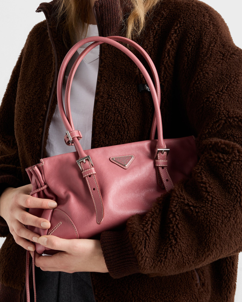 Prada Prada Bonnie medium antiqued leather tote bag outlook