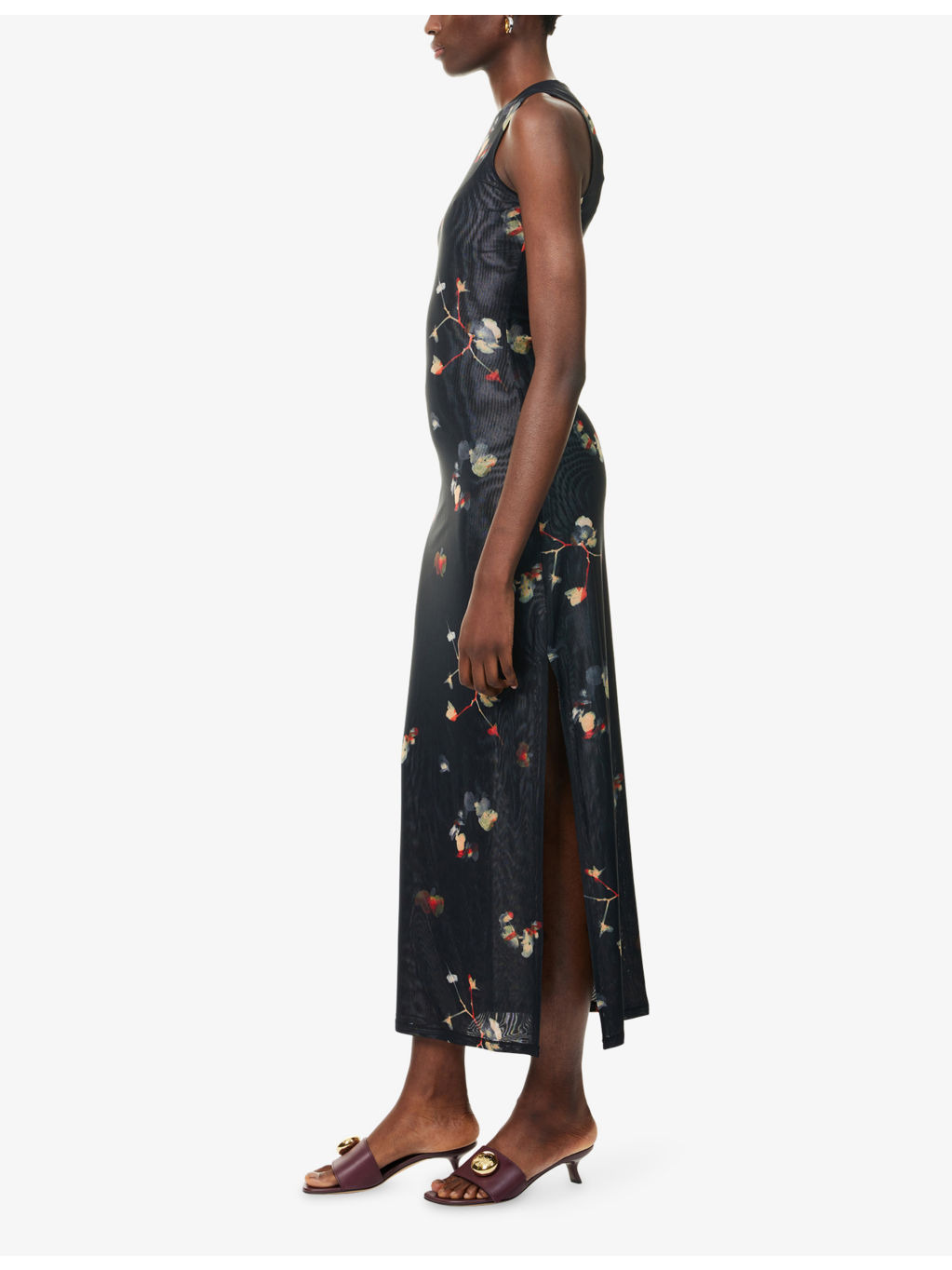 El Duet Stretch-Mesh Midi Dress - 3