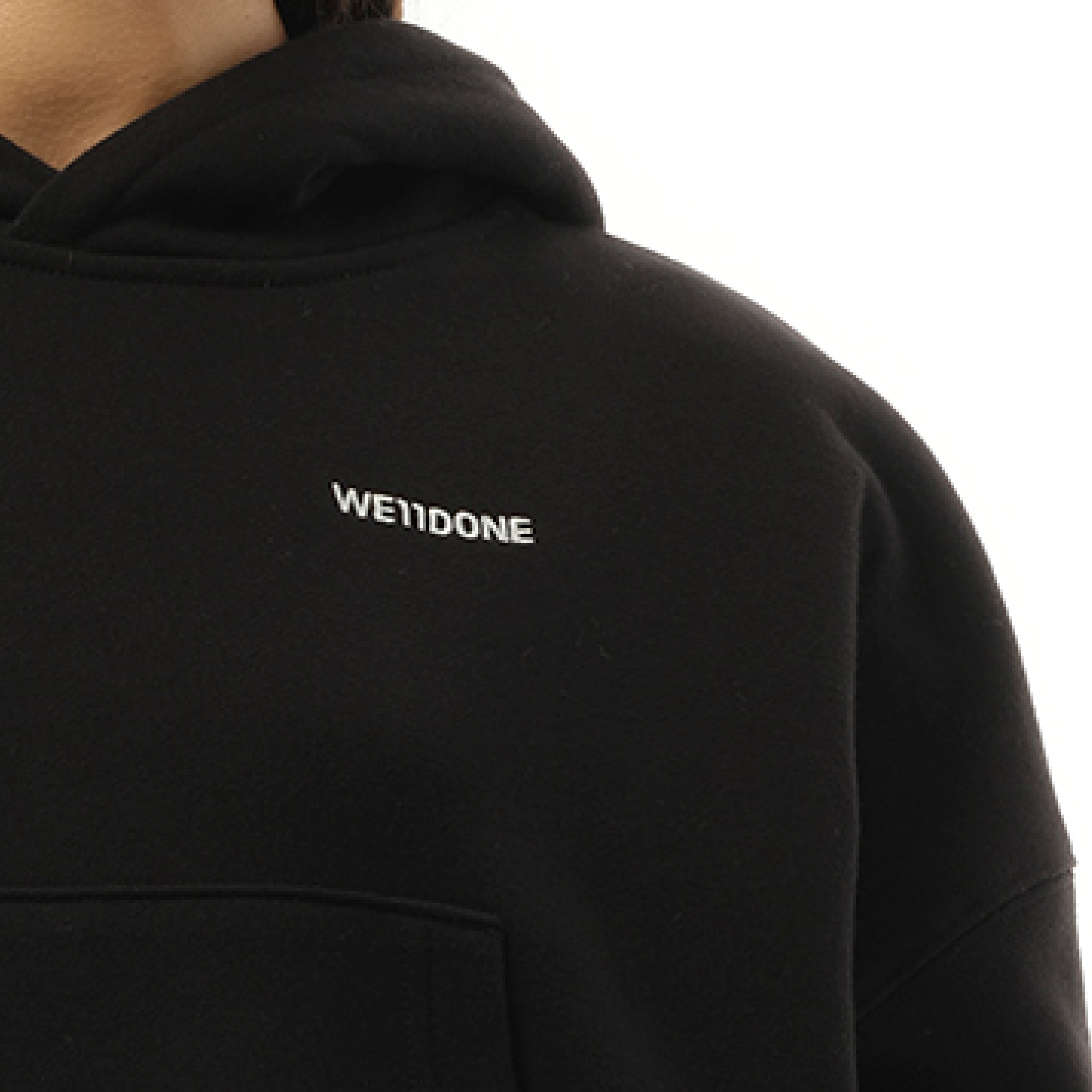 Oversized Teddy Bear Hoodie in Black - 3
