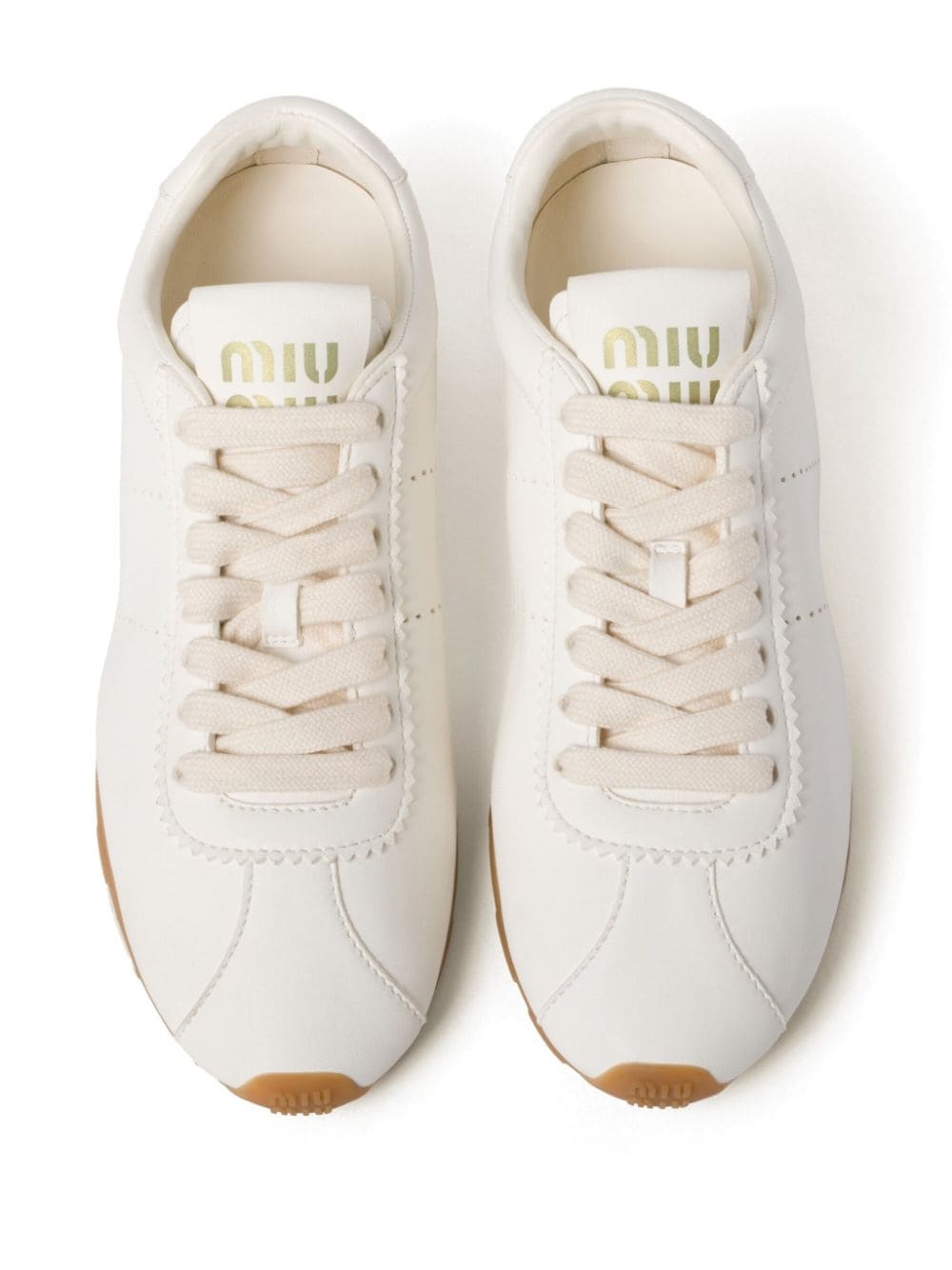 Plume nappa leather sneakers - 4