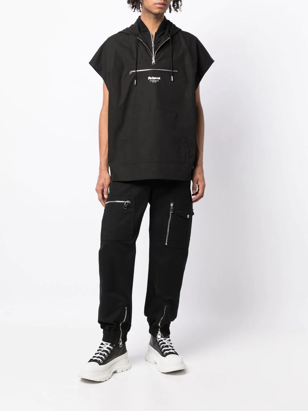 logo detail half-zip jacket - 2