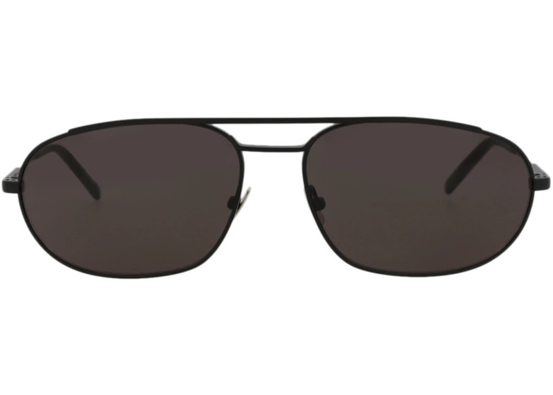 SAINT LAURENT Saint Laurent Round Oval Sunglasses Black/Black/Black (SL561-30013779-001) outlook