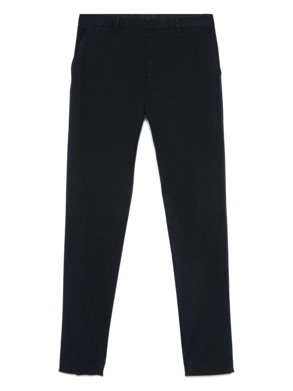 side-pocket raw-edge trousers - 1