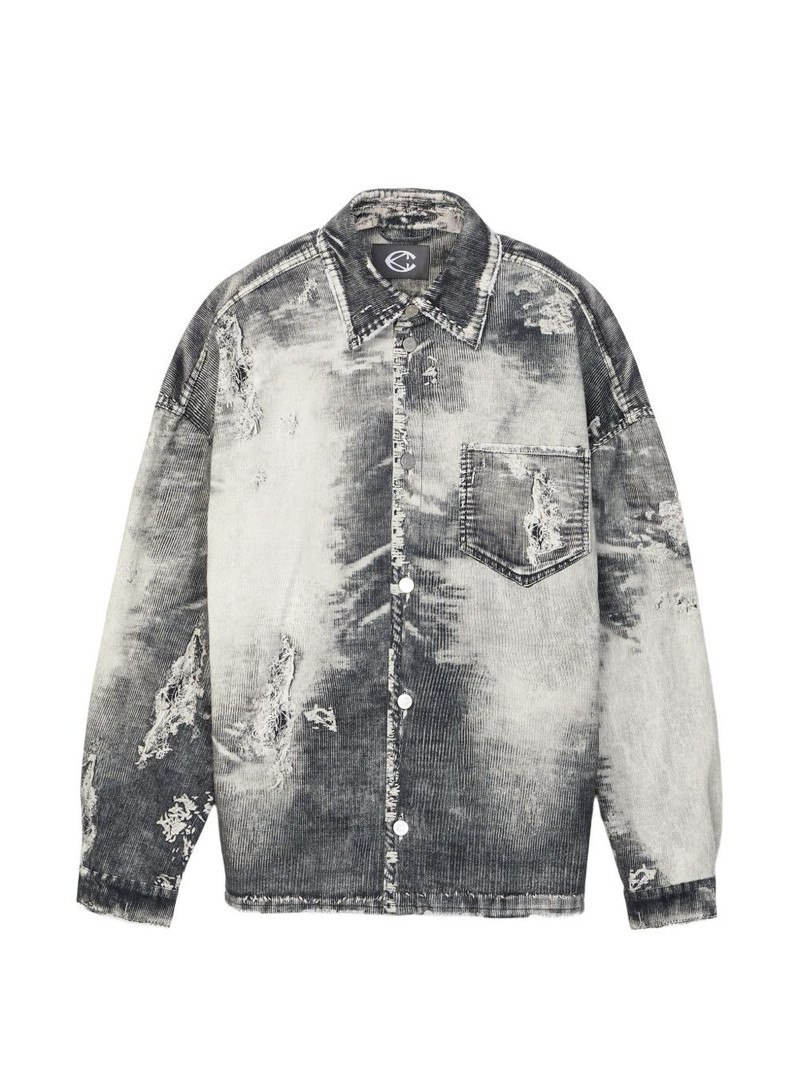 distressed denim shirt 1