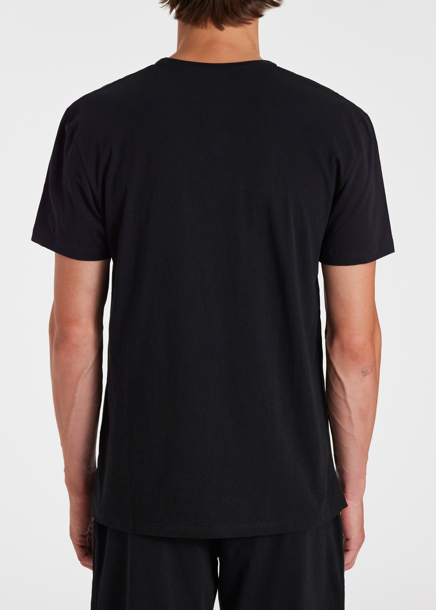 Black Cotton Lounge T-Shirt - 4