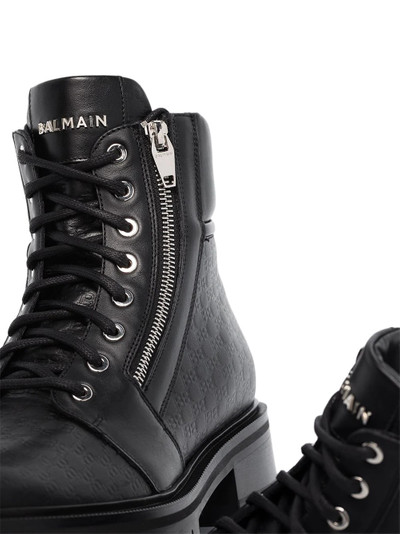 Balmain Ranger logo embossed combat boots outlook