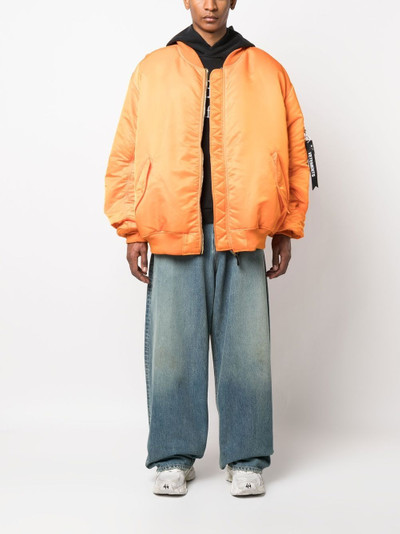 VETEMENTS double-zip bomber jacket outlook