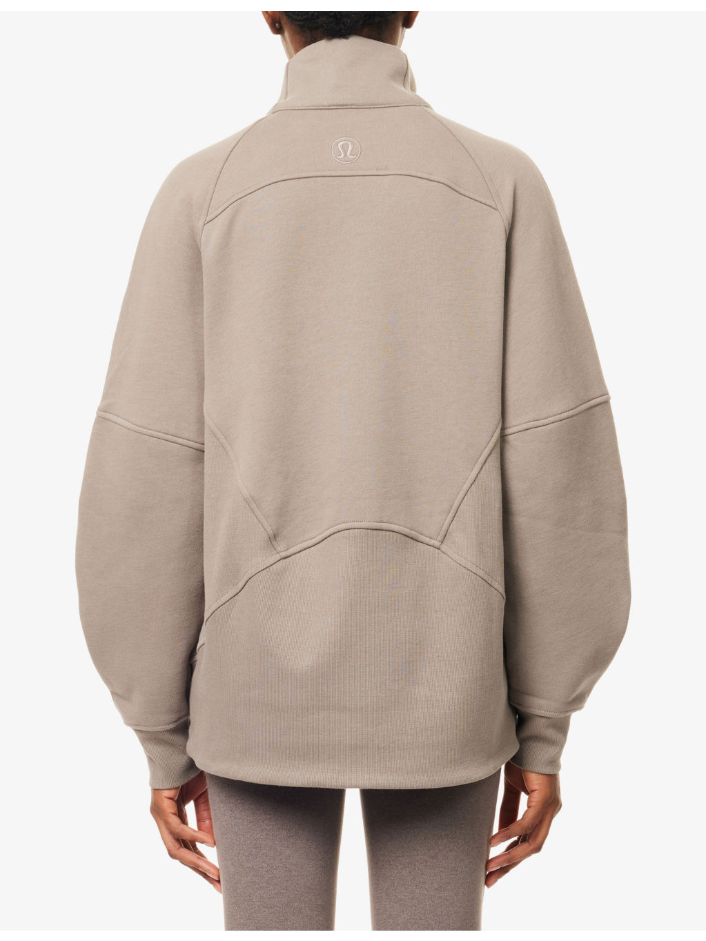 Scuba Oversized Funnel-Neck Cotton-Blend Sweatshirt - 4