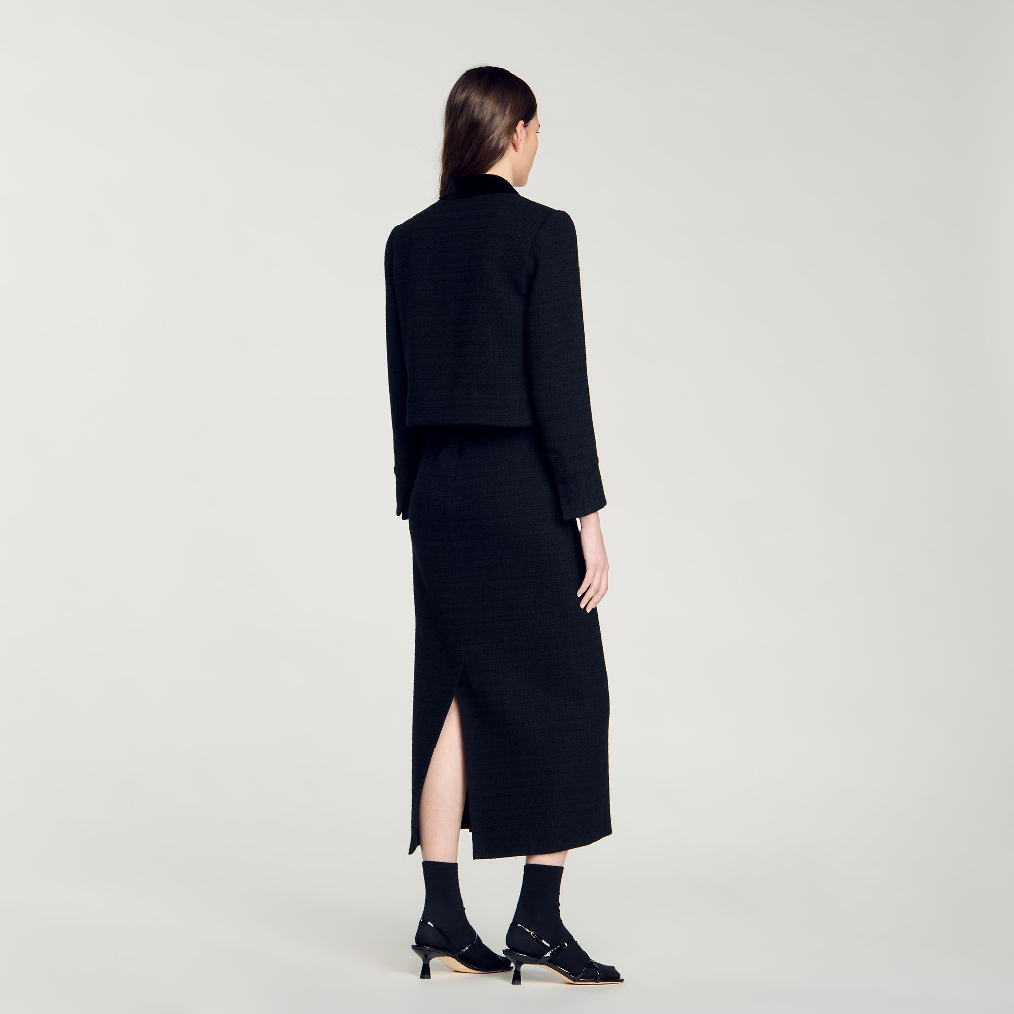 VELVET TWEED CROPPED JACKET - 6