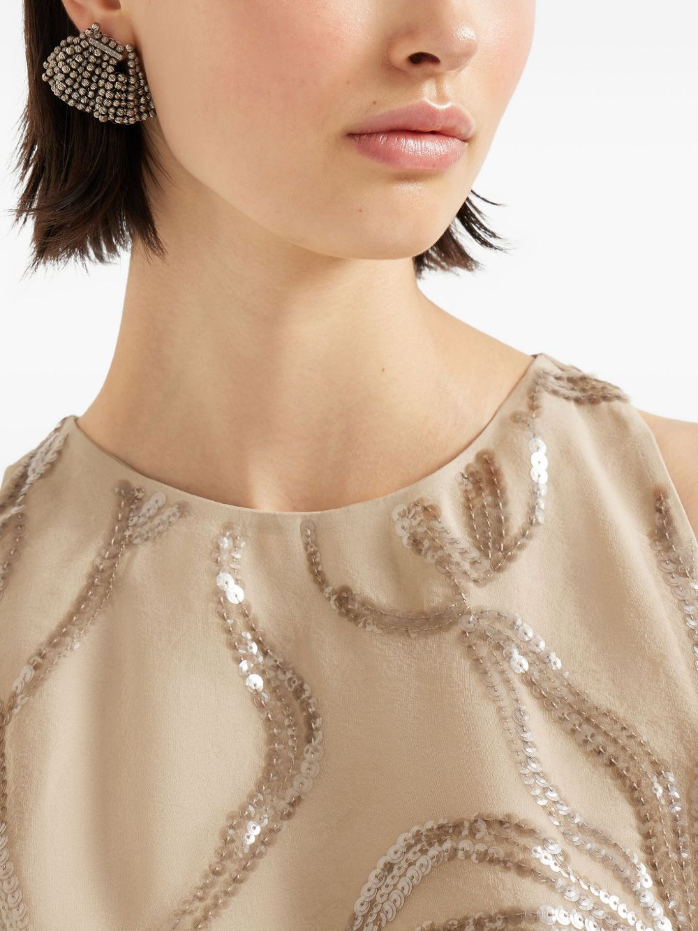 floral sequin top - 5