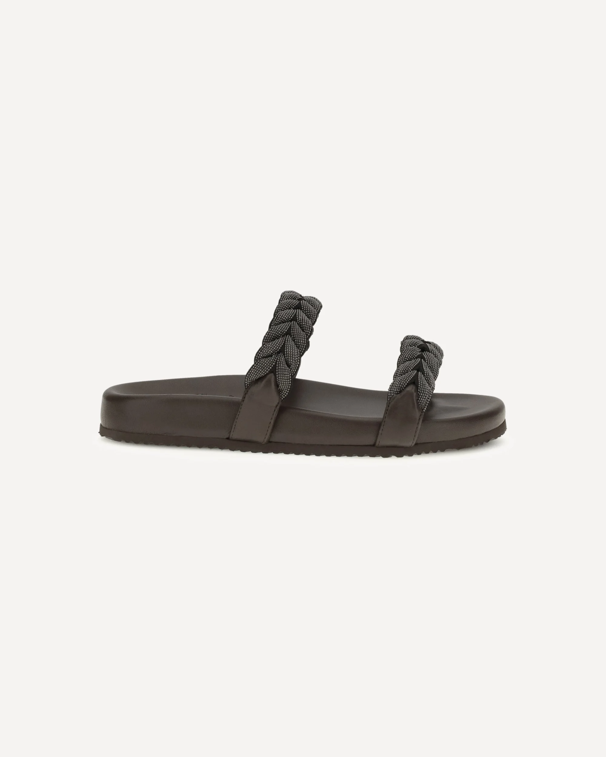Leather Sandals with Precious Braided Straps - 1