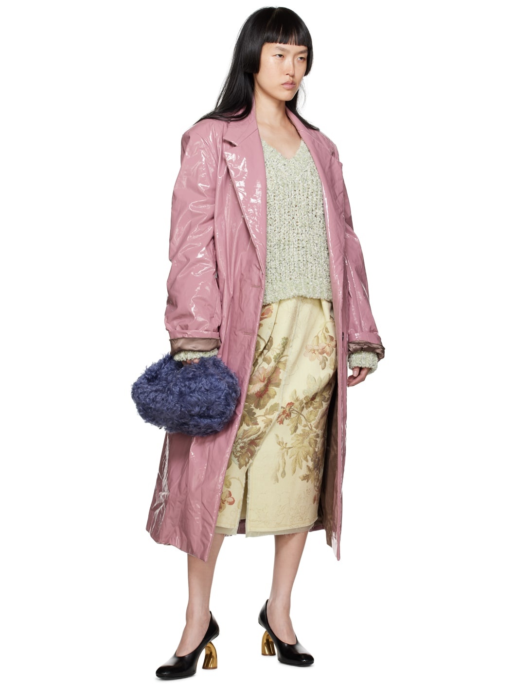 Pink Lacquered Coat - 4