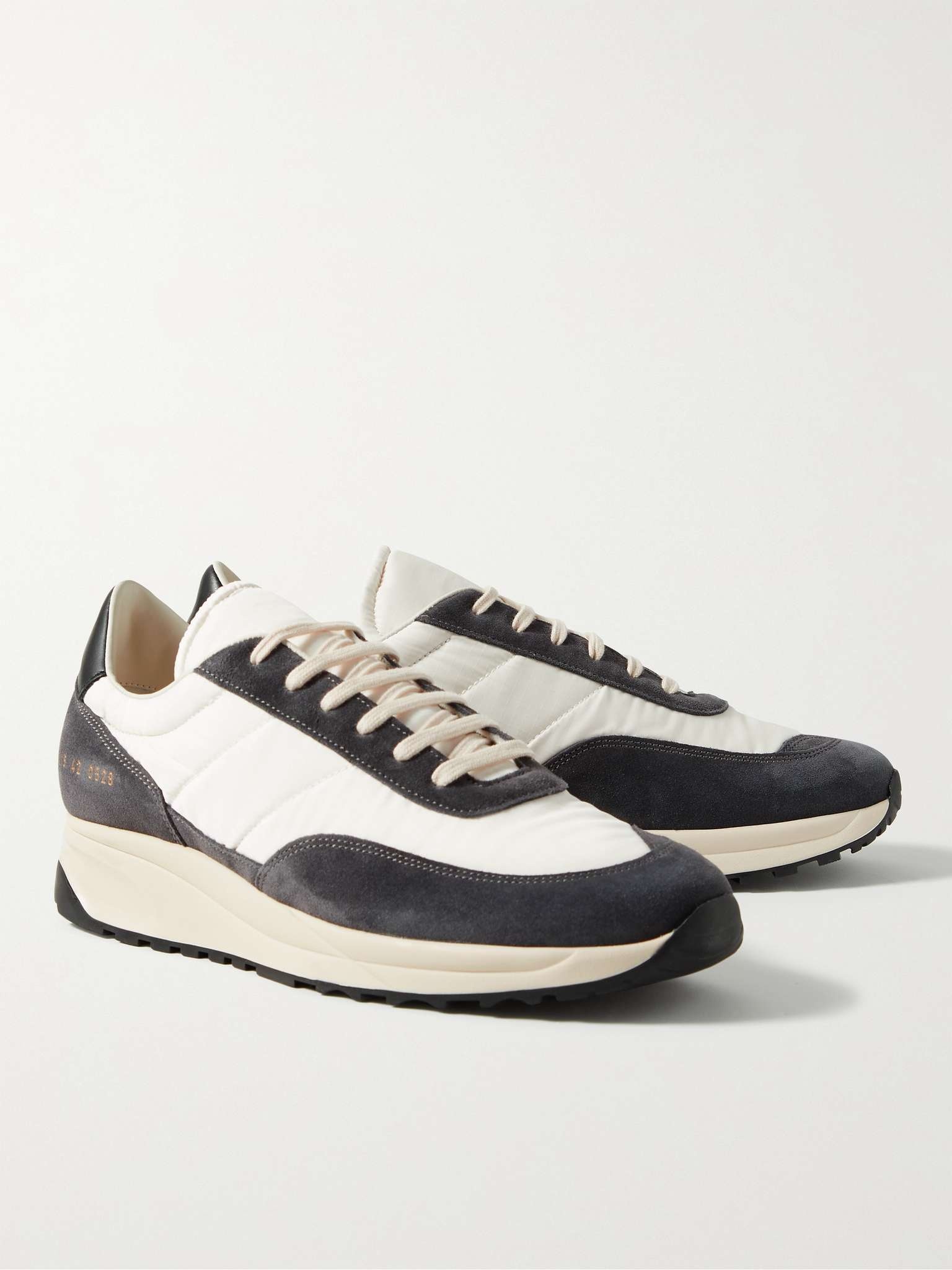 Track Classic Leather-Trimmed Suede and Ripstop Sneakers - 4