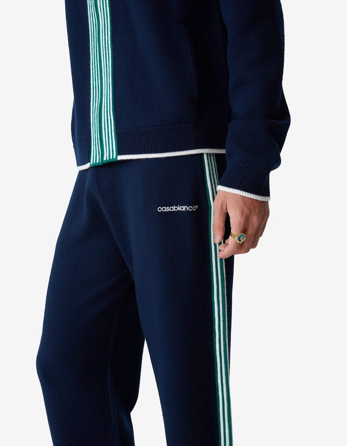 Casablanca Navy Blue Knit Tennis Trousers - 5