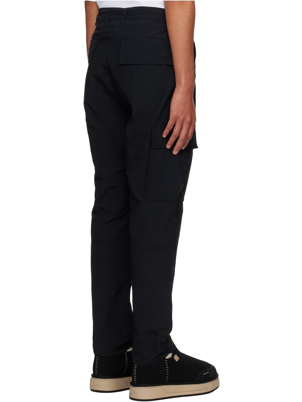 Black Cross Cargo Pants - 3