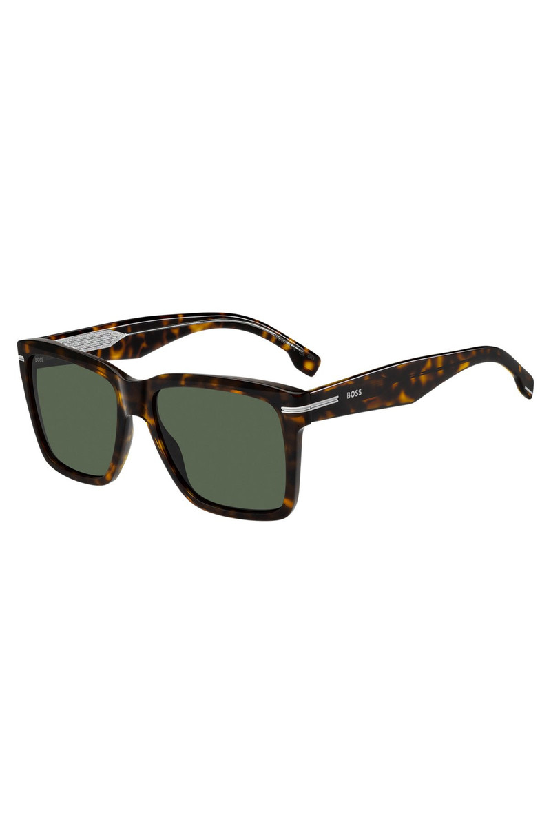HAVANA-ACETATE SUNGLASSES WITH SILVER-TONE DETAILS 1