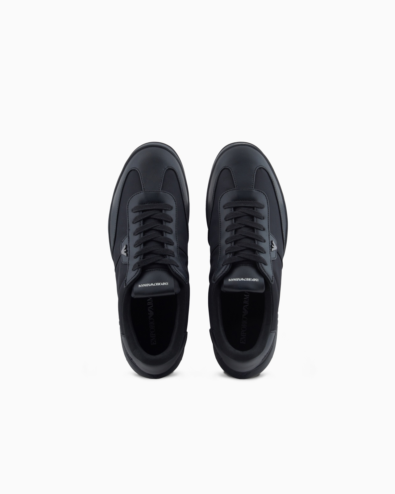 NYLON SNEAKERS WITH LEATHER DETAILS - 3