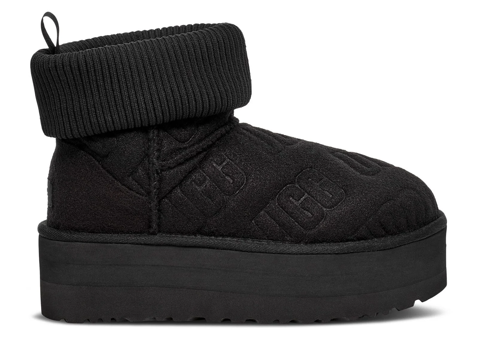 WMNS CLASSIC MINI PLATFORM FELTED BOOT 'BLACK' - 1