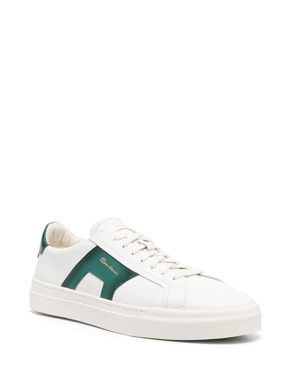 logo-detail low-top leather sneakers - 2