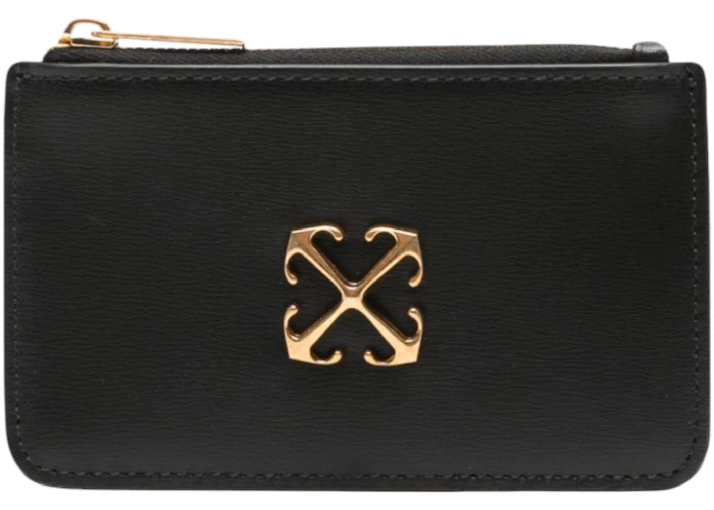 OFF-WHITE Jitney Zipped Card Case Black - 1