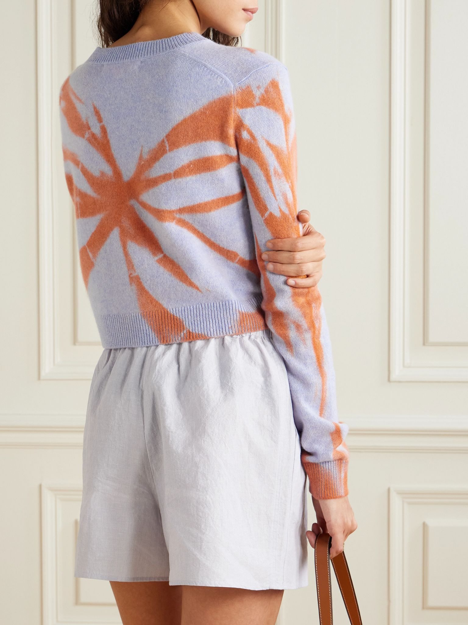 Mythic Tranquility cropped tie-dyed cashmere sweater Multi - 3